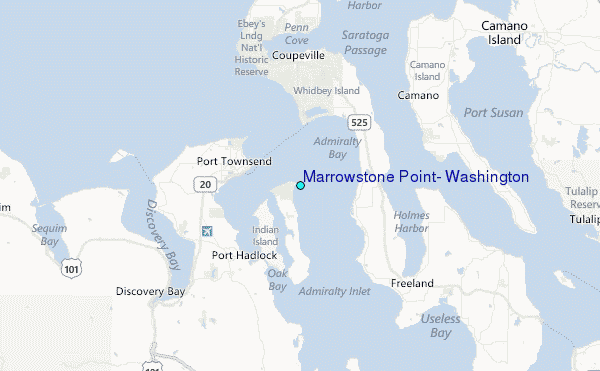 Marrowstone Point, Washington Tide Station Location Map