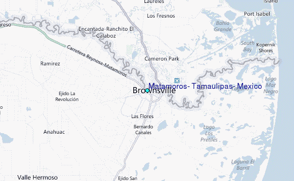 Matamoros, Tamaulipas, Mexico Tide Station Location Map