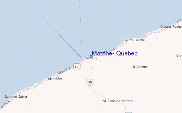 Matane, Quebec Tide Station Location Map