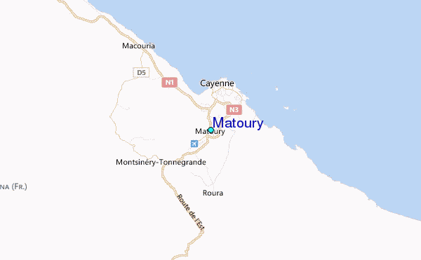 Matoury Tide Station Location Map