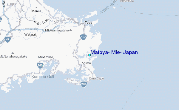 Matoya, Mie, Japan Tide Station Location Map