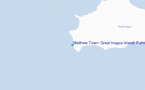 Matthew Town, Great Inagua Island, Bahamas Tide Station Location Map