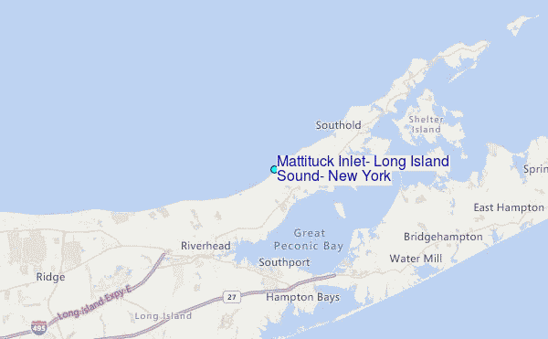 Mattituck Inlet, Long Island Sound, New York Tide Station Location Map
