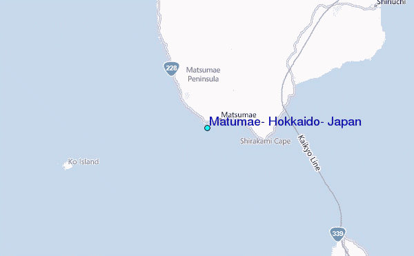 Matumae, Hokkaido, Japan Tide Station Location Map