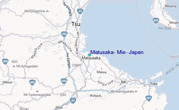 Matusaka, Mie, Japan Tide Station Location Map
