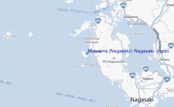 Matusima (Nagasaki), Nagasaki, Japan Tide Station Location Map