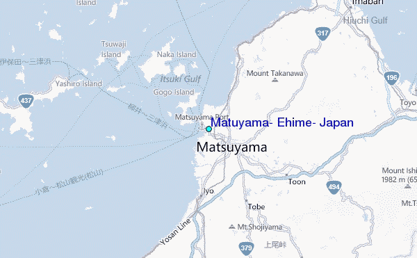 Matuyama, Ehime, Japan Tide Station Location Map