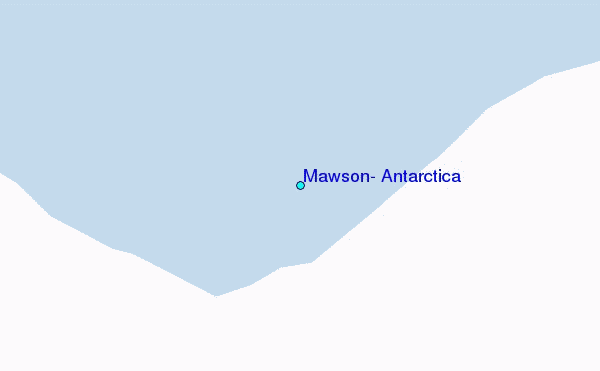 Mawson, Antarctica Tide Station Location Map