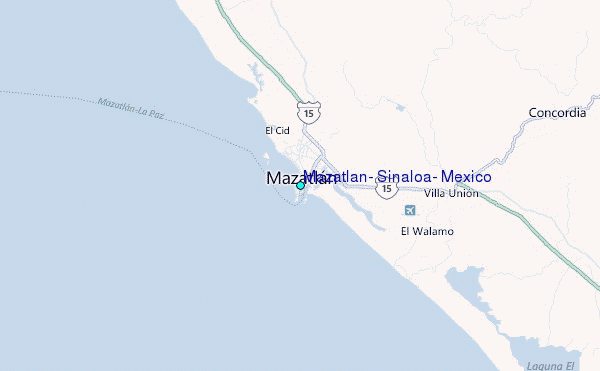 Mazatlan, Sinaloa, Mexico Tide Station Location Map