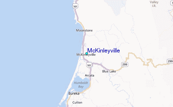 McKinleyville Tide Station Location Map