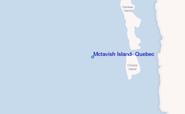 Mctavish Island, Quebec Tide Station Location Map