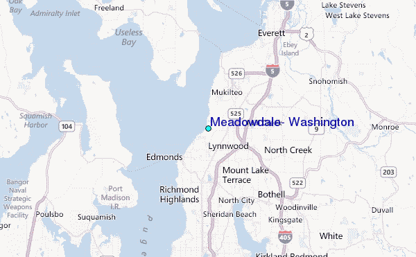 Meadowdale, Washington Tide Station Location Map