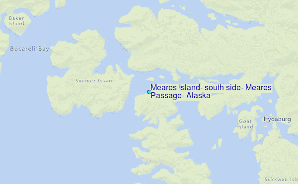 Meares Island, south side, Meares Passage, Alaska Tide Station Location Map