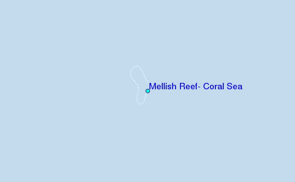 Mellish Reef, Coral Sea Tide Station Location Map