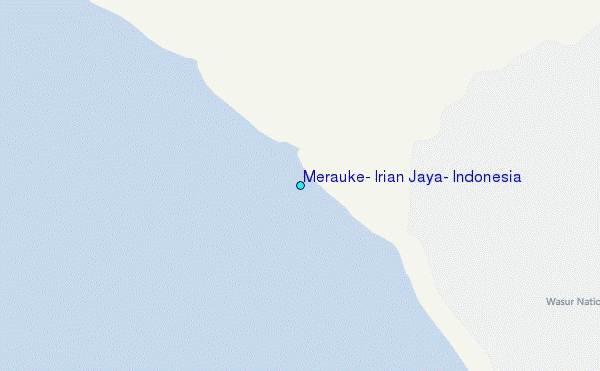 Merauke, Irian Jaya, Indonesia Tide Station Location Map