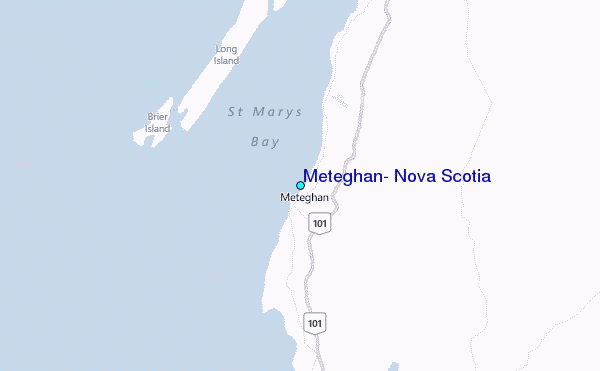 Meteghan, Nova Scotia Tide Station Location Map