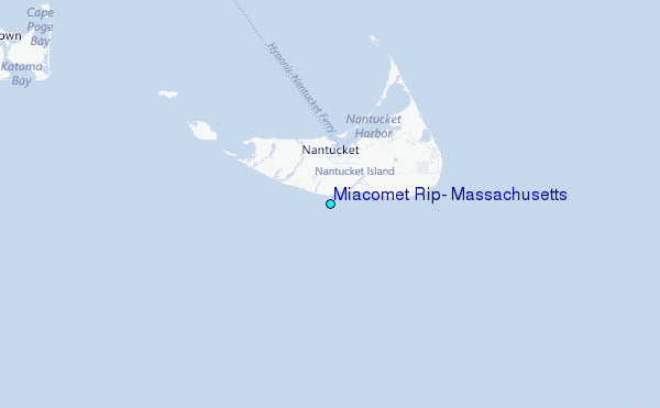 Miacomet Rip, Massachusetts Tide Station Location Map