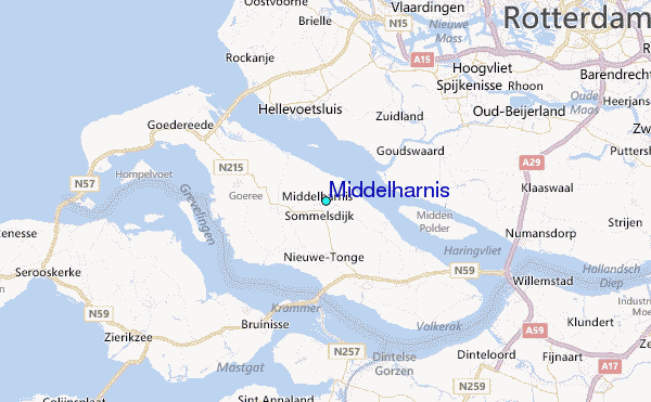 Middelharnis Tide Station Location Map