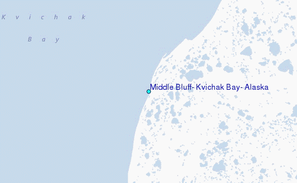 Middle Bluff, Kvichak Bay, Alaska Tide Station Location Map