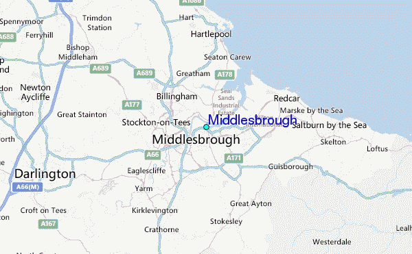 Middlesbrough Tide Station Location Map