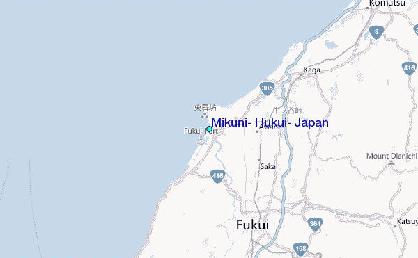 Mikuni, Hukui, Japan Tide Station Location Map