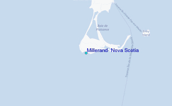 Millerand, Nova Scotia Tide Station Location Map