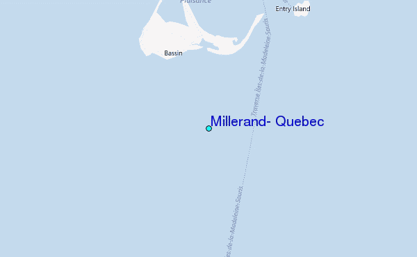 Millerand, Quebec Tide Station Location Map