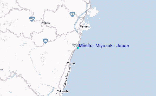 Mimitu, Miyazaki, Japan Tide Station Location Map
