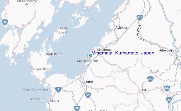 Minamata, Kumamoto, Japan Tide Station Location Map