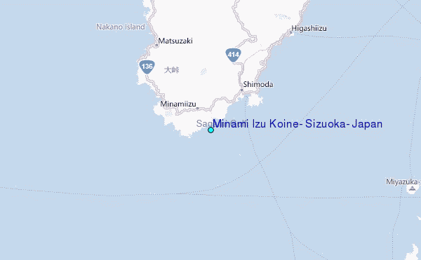 Minami Izu Koine, Sizuoka, Japan Tide Station Location Map