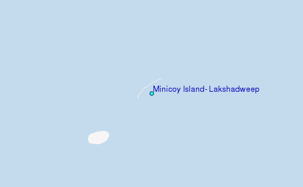 Minicoy Island, Lakshadweep Tide Station Location Map