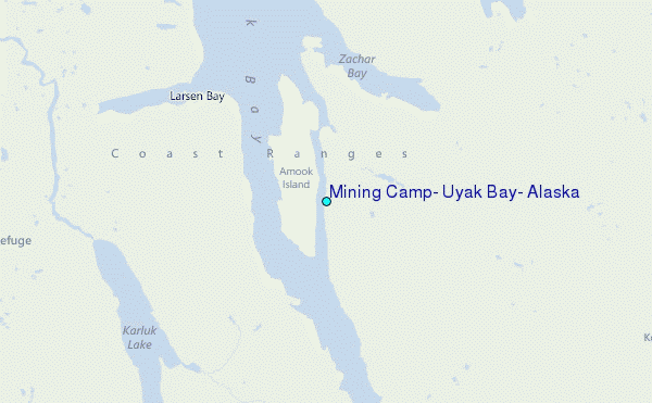 Mining Camp, Uyak Bay, Alaska Tide Station Location Map