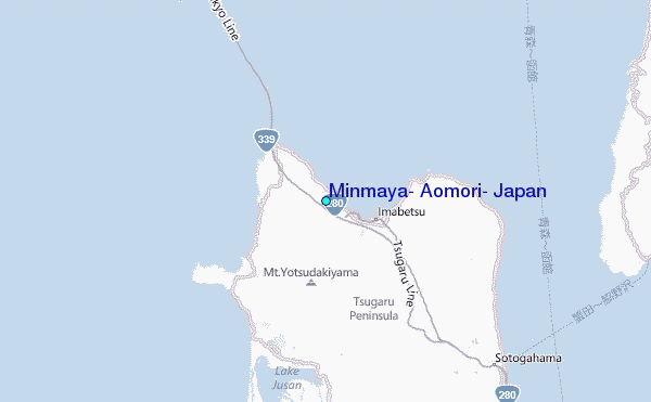 Minmaya, Aomori, Japan Tide Station Location Map