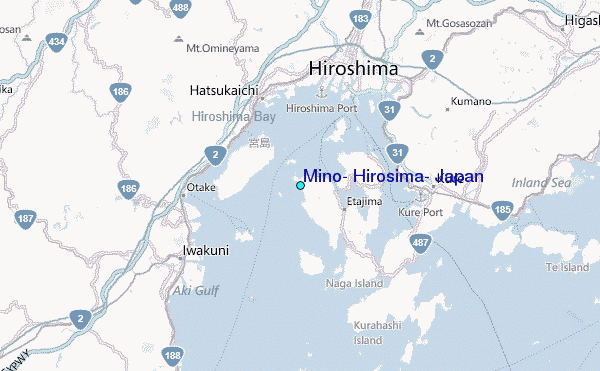 Mino, Hirosima, Japan Tide Station Location Map
