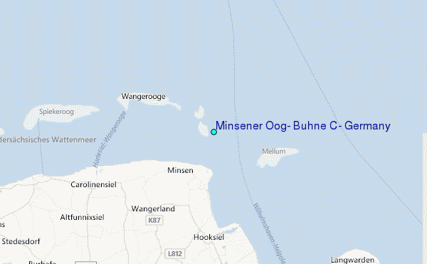 Minsener Oog, Buhne C, Germany Tide Station Location Map