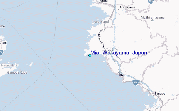 Mio, Wakayama, Japan Tide Station Location Map