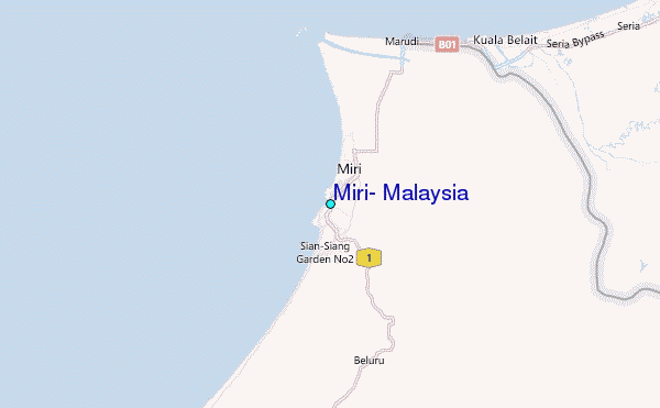 Miri, Malaysia Tide Station Location Map