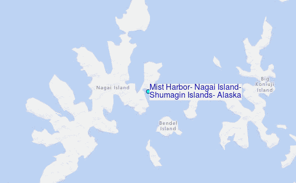 Mist Harbor, Nagai Island, Shumagin Islands, Alaska Tide Station Location Map