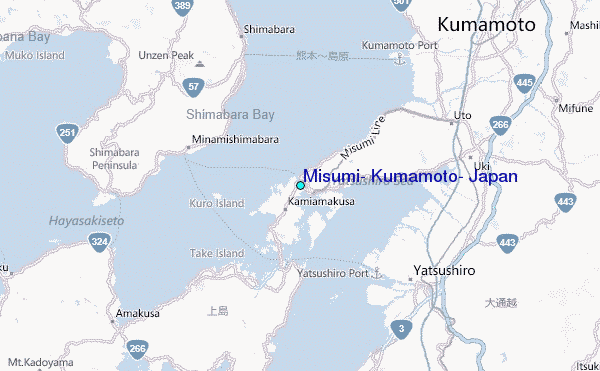 Misumi, Kumamoto, Japan Tide Station Location Map