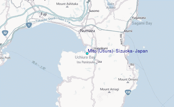 Mito (Utiura), Sizuoka, Japan Tide Station Location Map