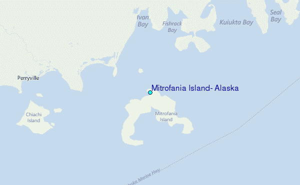Mitrofania Island, Alaska Tide Station Location Map