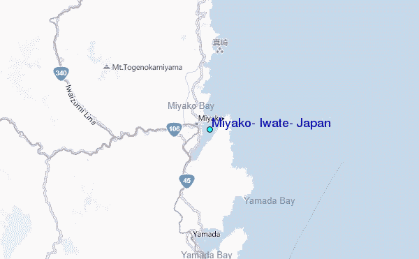 Miyako, Iwate, Japan Tide Station Location Map