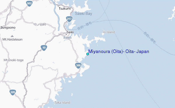 Miyanoura (Oita), Oita, Japan Tide Station Location Map
