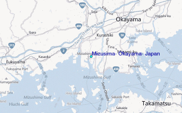 Mizusima, Okayama, Japan Tide Station Location Map