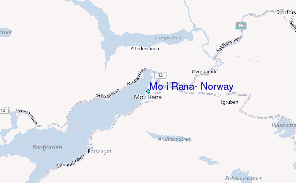 Mo i Rana, Norway Tide Station Location Map