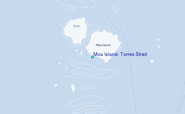 Moa Island, Torres Strait Tide Station Location Map