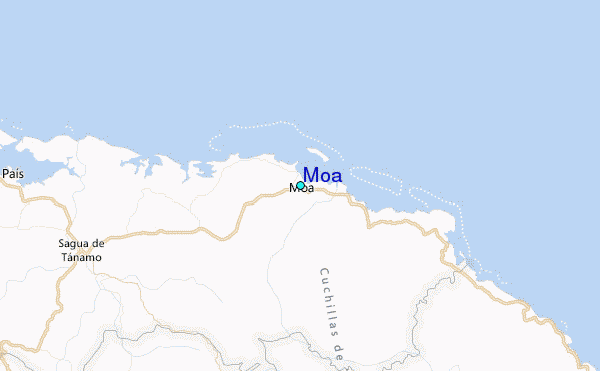 Moa Tide Station Location Map