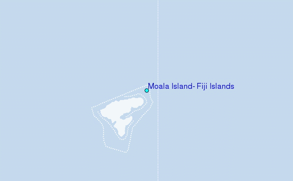 Moala Island, Fiji Islands Tide Station Location Map