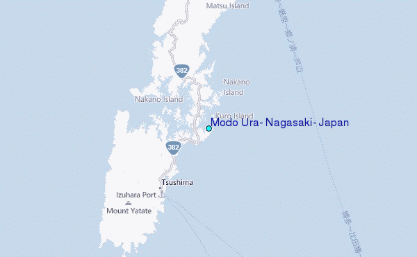 Modo Ura, Nagasaki, Japan Tide Station Location Map