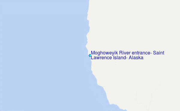 Moghoweyik River entrance, Saint Lawrence Island, Alaska Tide Station Location Map